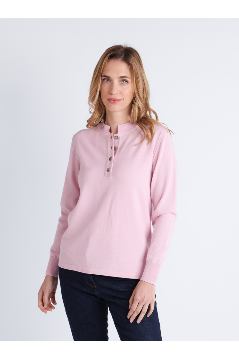 Pull col montant en laine 11 B Solfin Fabriqué en France