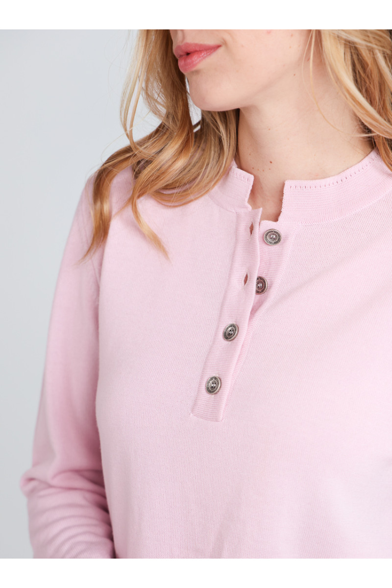 Pull col montant en laine 13 B Solfin Fabriqué en France