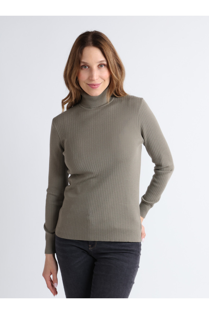 Pull chaussette col roule en laine 16 B Solfin Fabriqué en France