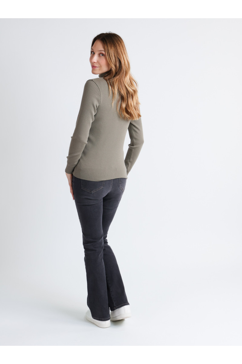 Pull chaussette col roule en laine 19 B Solfin Fabriqué en France