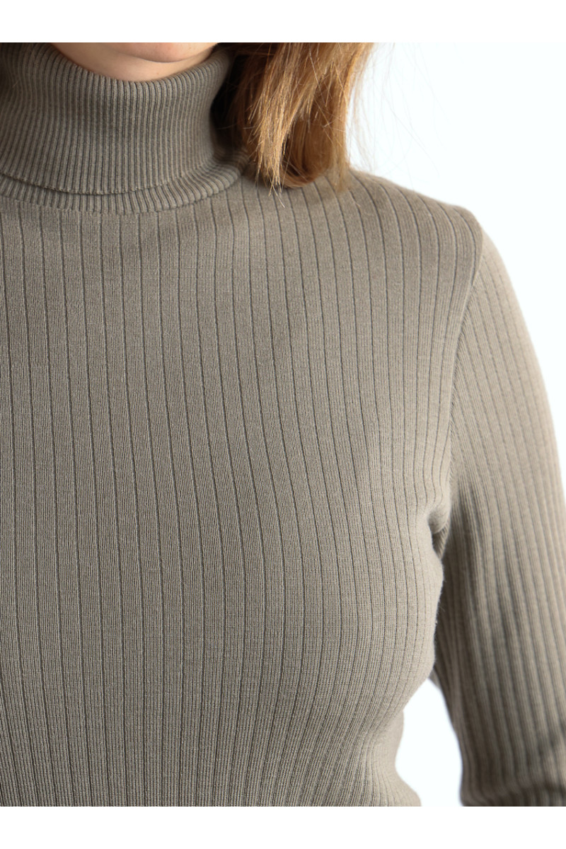Pull chaussette col roule en laine 18 B Solfin Fabriqué en France
