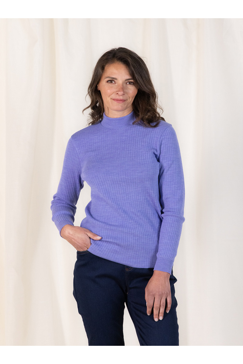 Pull col cheminee femme 3 B Solfin Fabriqué en France