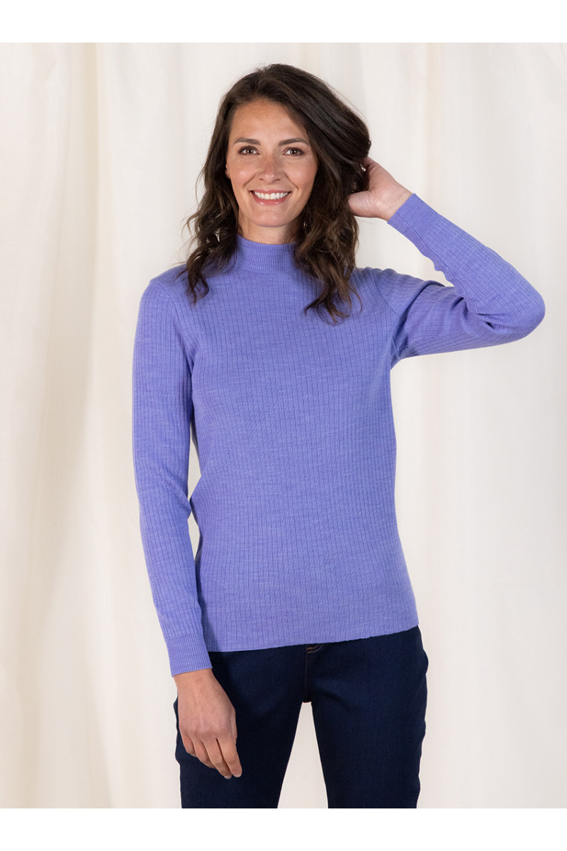 Pull col cheminee femme 11 B Solfin Fabriqué en France