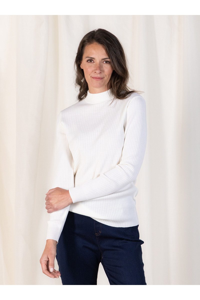 Pull col cheminee femme 12 B Solfin Fabriqué en France