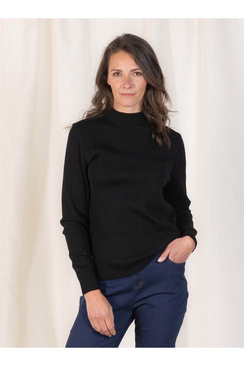 Pull col cheminee femme 4 B Solfin Fabriqué en France