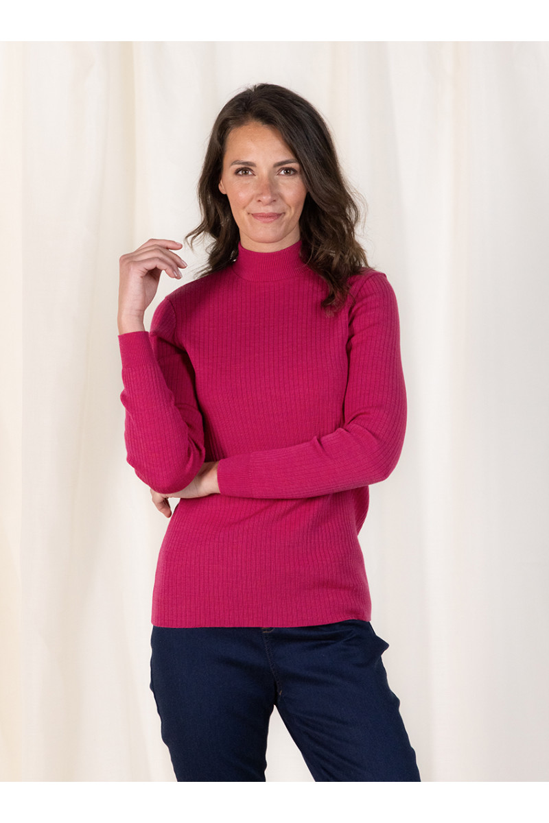 Pull col cheminee femme 2 B Solfin Fabriqué en France