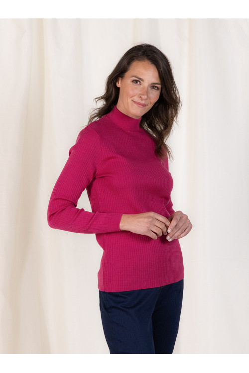 Pull col cheminee femme 2 B Solfin Fabriqué en France 2