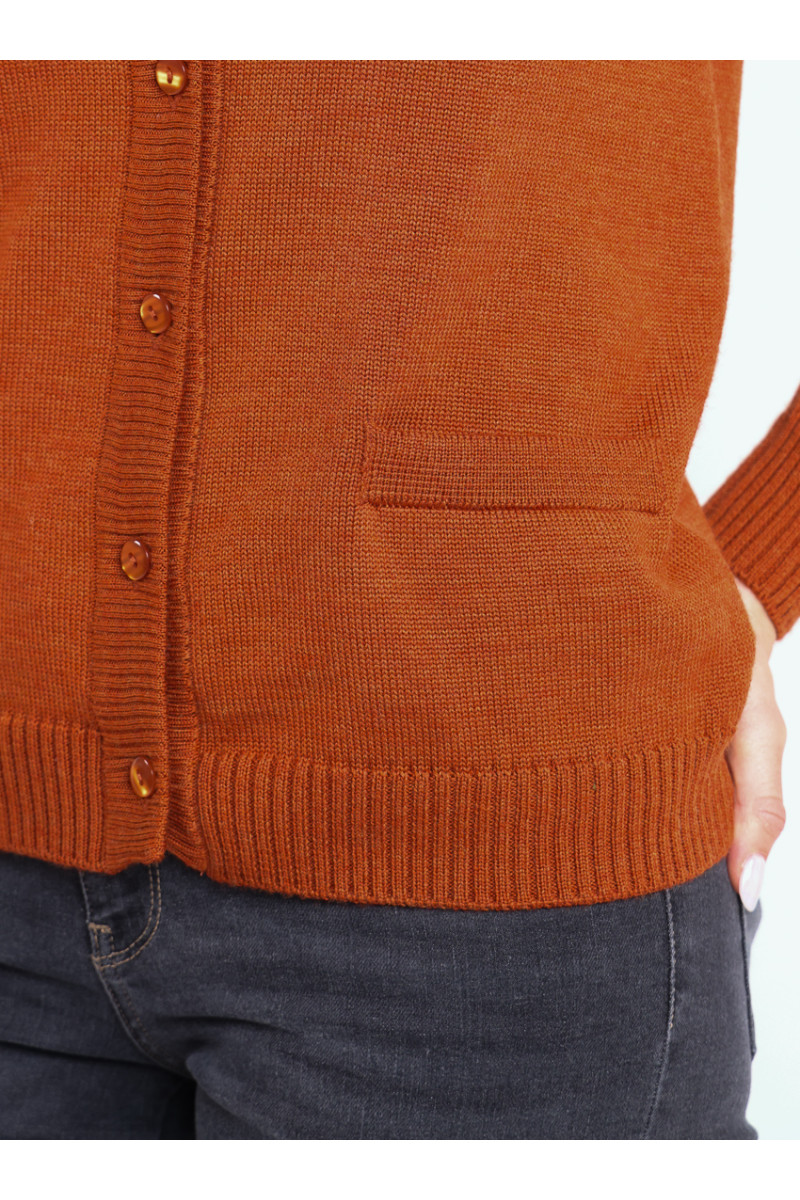 Cardigan en laine jersey épais 12 B Solfin Fabriqué en France