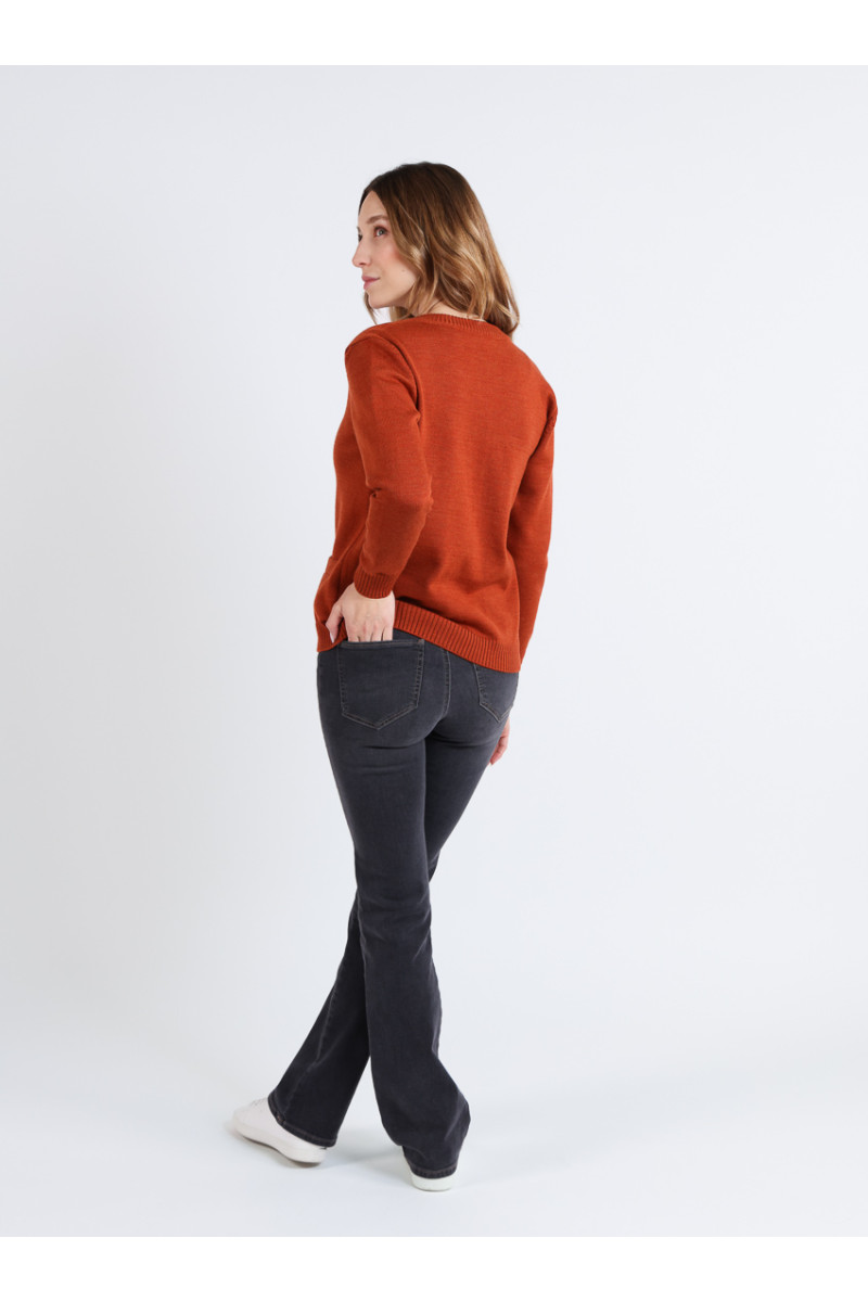 Cardigan en laine jersey épais 14 B Solfin Fabriqué en France