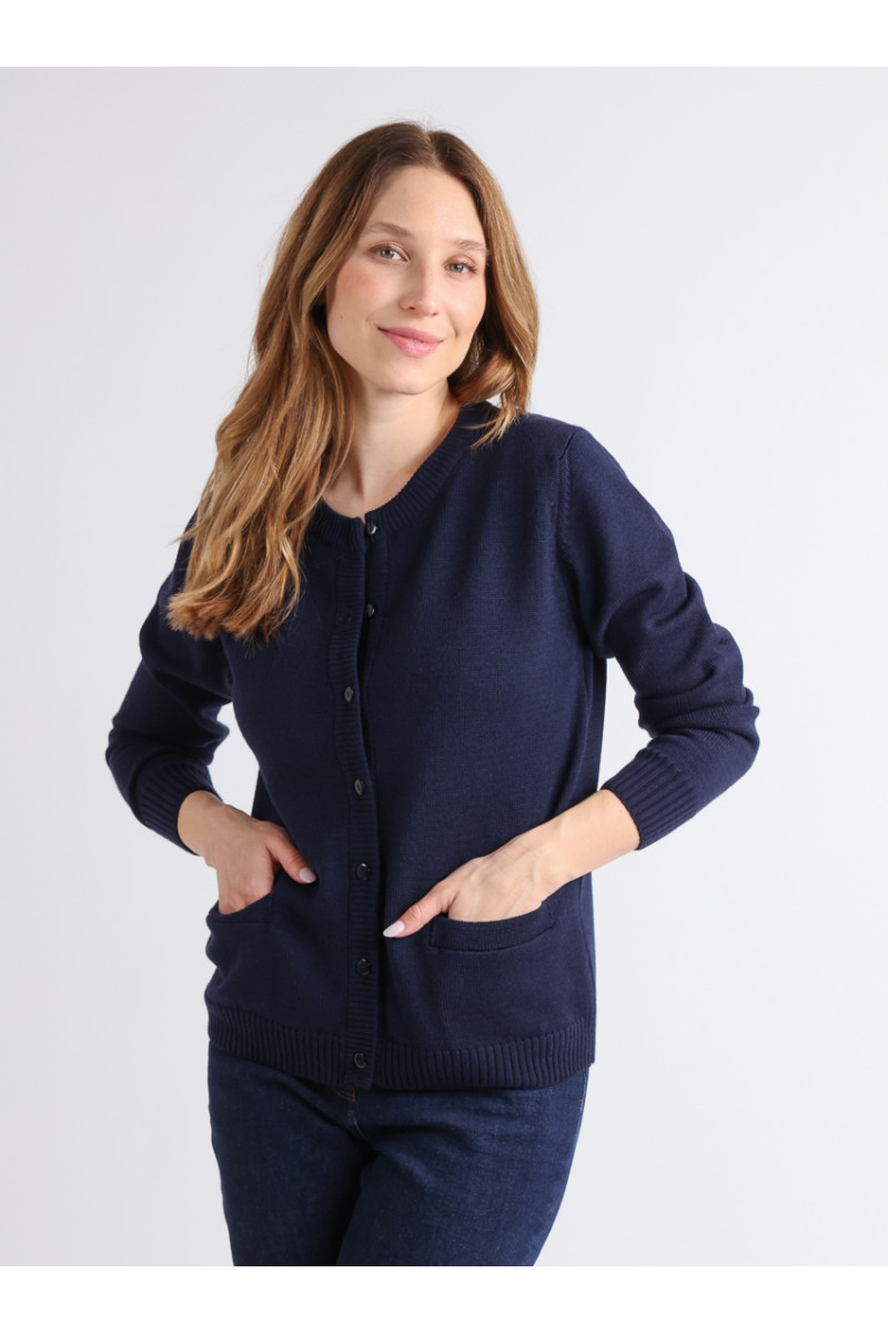 Cardigan en laine jersey épais 15 B Solfin Fabriqué en France