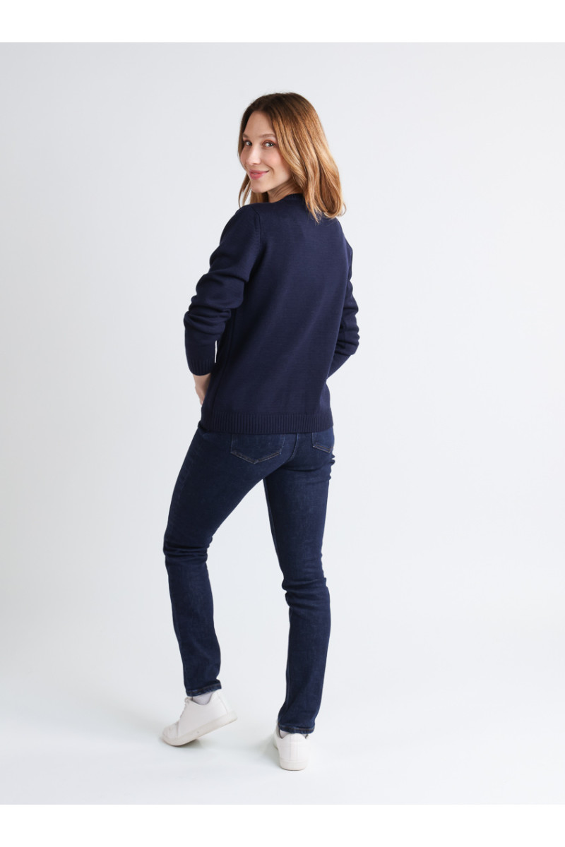 Cardigan en laine jersey épais 18 B Solfin Fabriqué en France