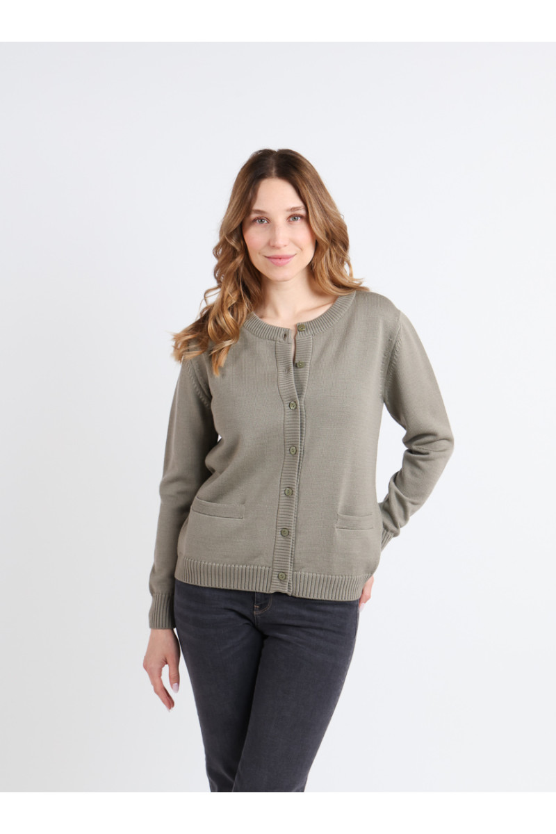 Cardigan en laine jersey épais 19 B Solfin Fabriqué en France