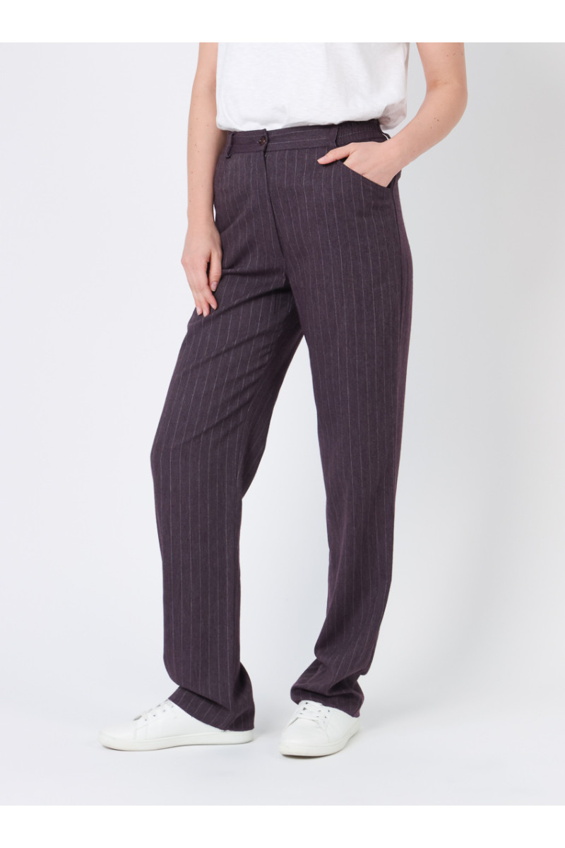 Pantalon rayé taille haute 2 B Solfin Fabriqué en France