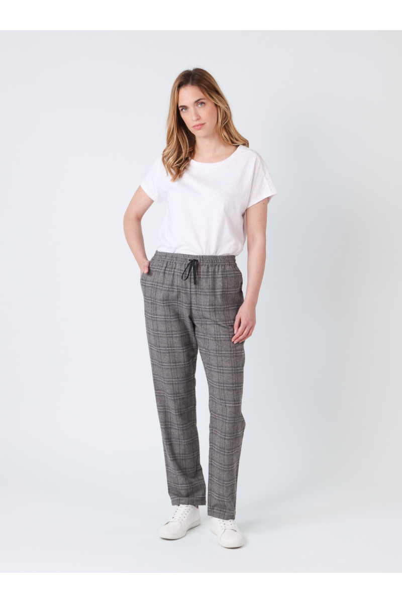 Pantalon femme à carreaux 1 B Solfin Fabriqué en France