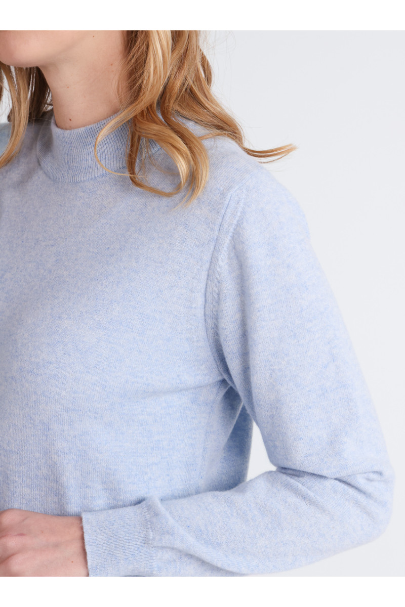 Pull col cheminee cachemire 8 B Solfin Fabriqué en France