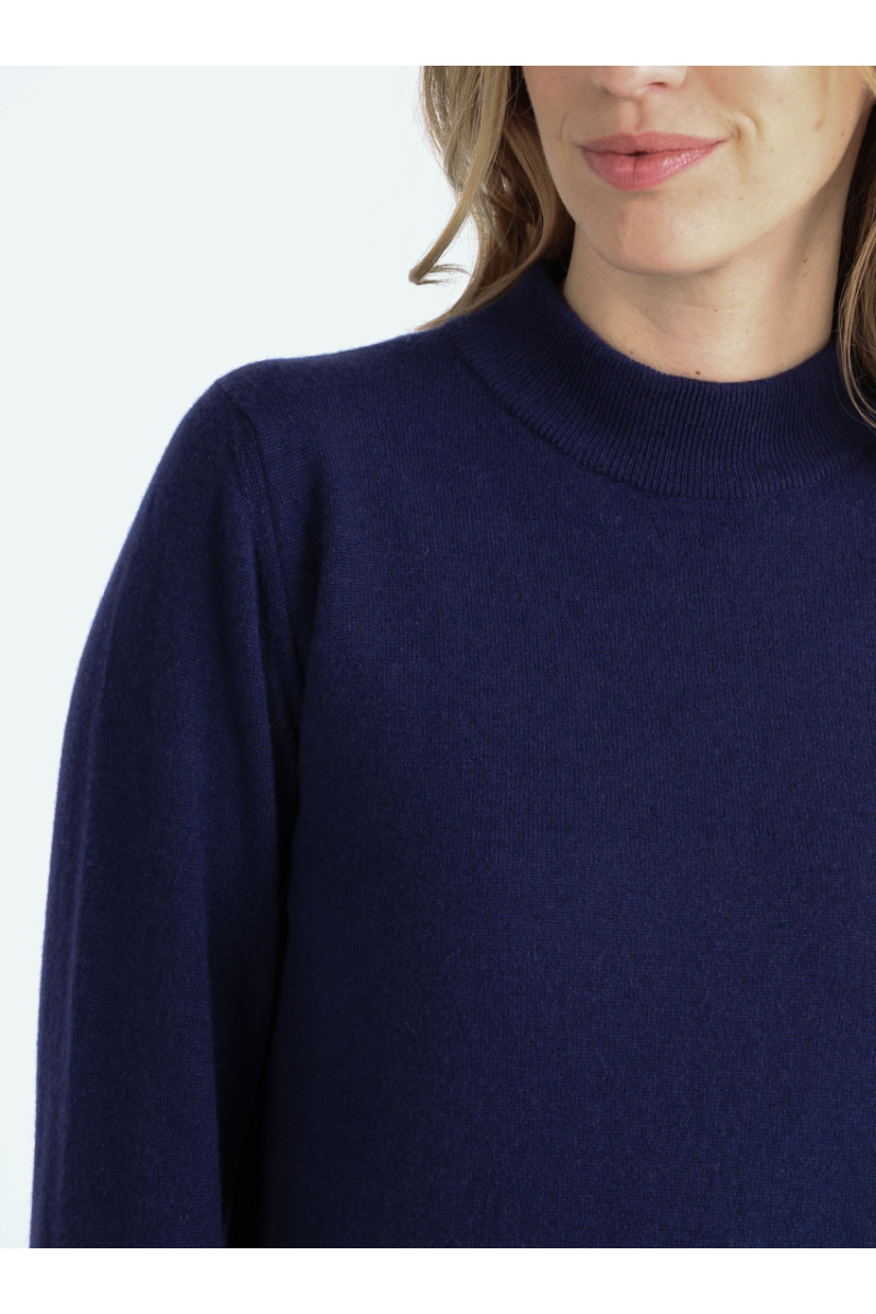 Pull col cheminee cachemire 12 B Solfin Fabriqué en France