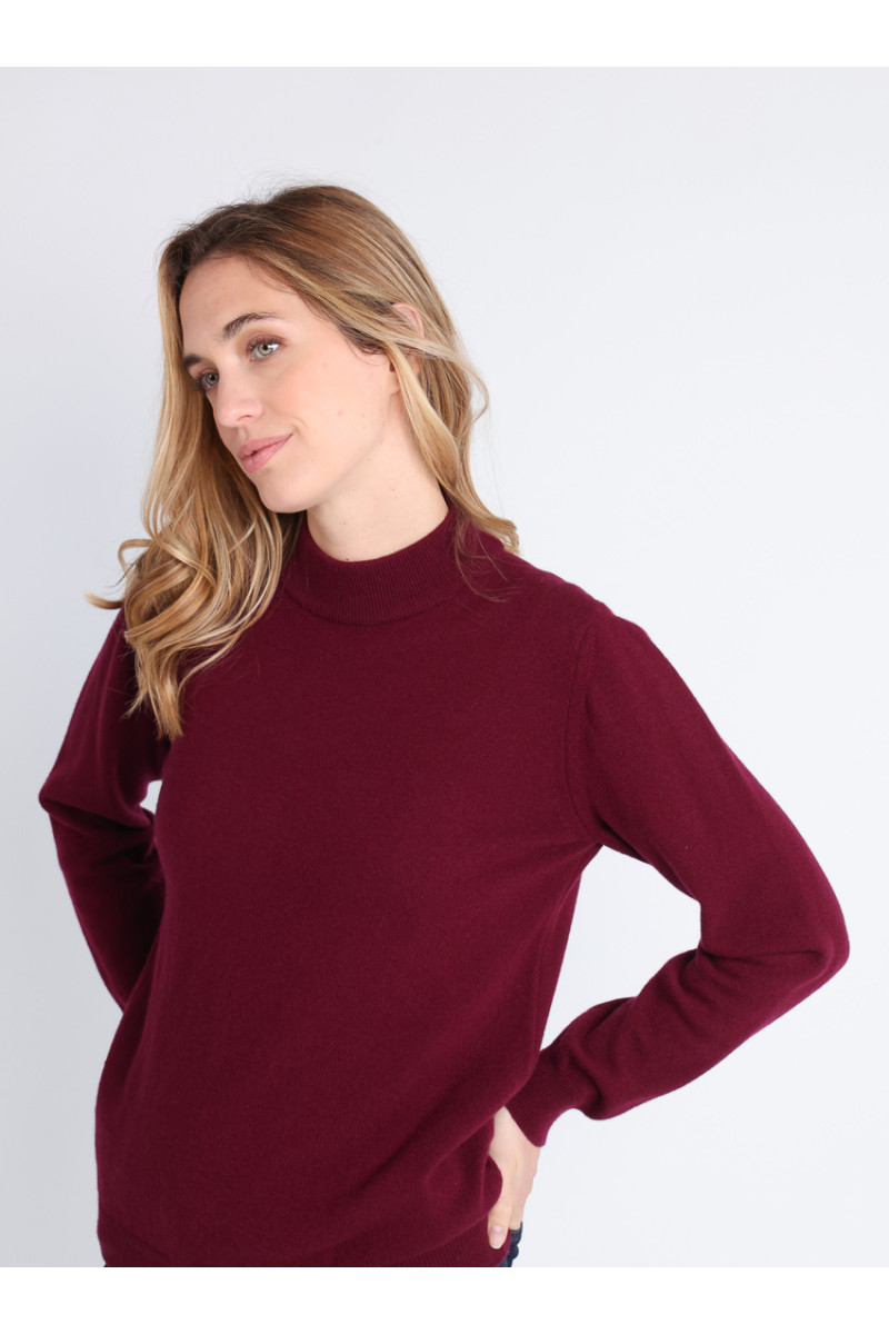 Pull col cheminee cachemire 15 B Solfin Fabriqué en France