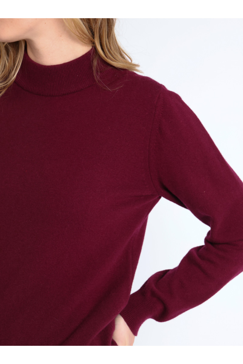 Pull col cheminee cachemire 16 B Solfin Fabriqué en France