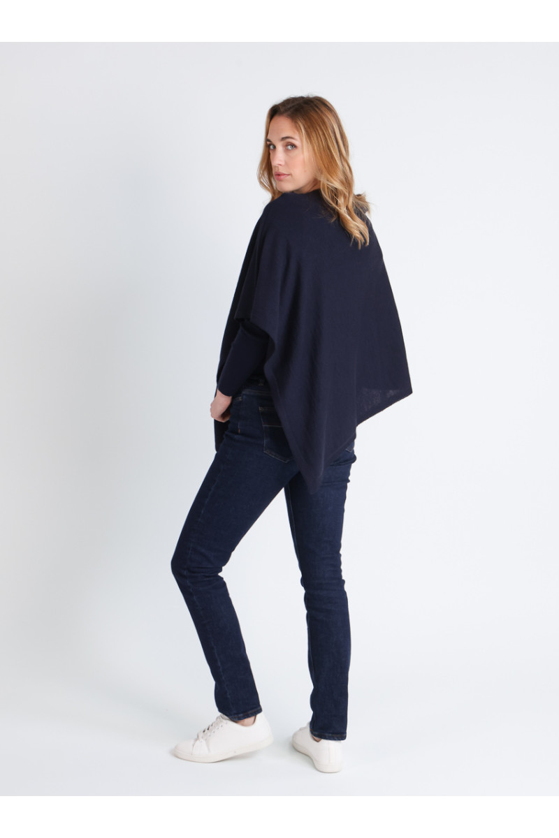 Poncho en laine 7 B Solfin Fabriqué en France