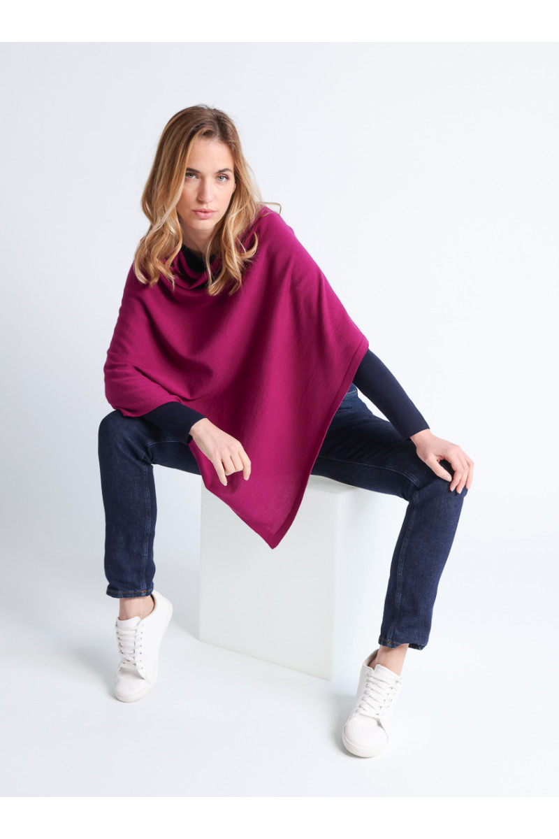 Poncho en laine 11 B Solfin Fabriqué en France