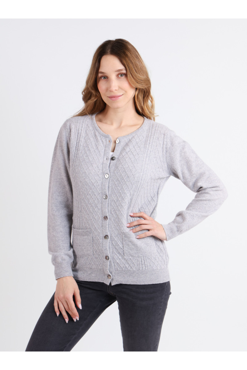 Cardigan en cachemire et laine 2 B Solfin Fabriqué en France