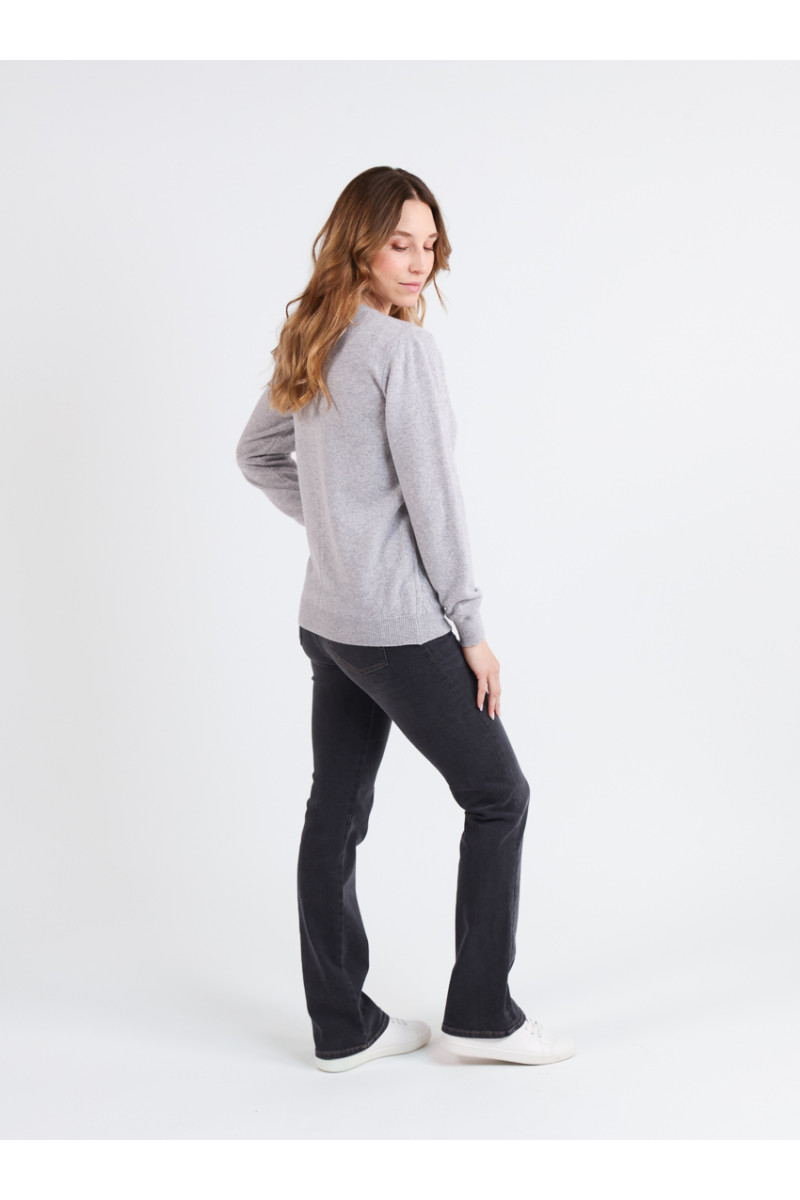 Cardigan en cachemire et laine 5 B Solfin Fabriqué en France