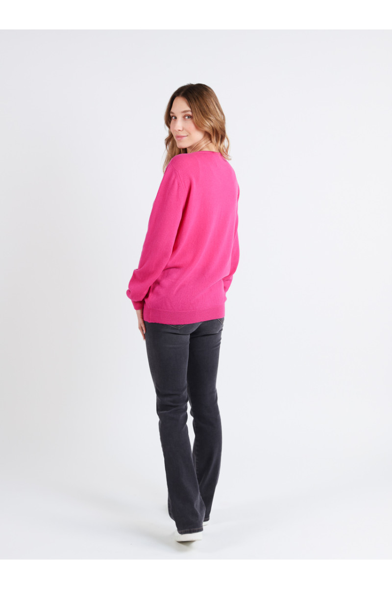 Cardigan en cachemire et laine 8 B Solfin Fabriqué en France