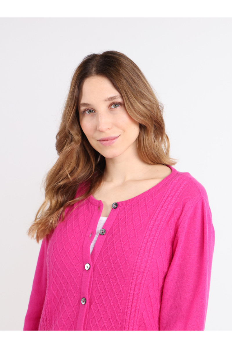 Cardigan en cachemire et laine 6 B Solfin Fabriqué en France