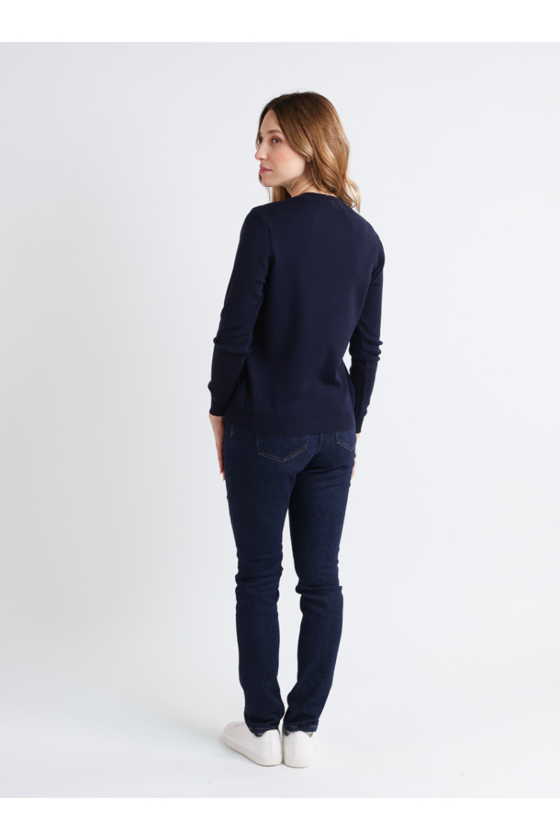 Pull en laine col rond 18 B Solfin Fabriqué en France