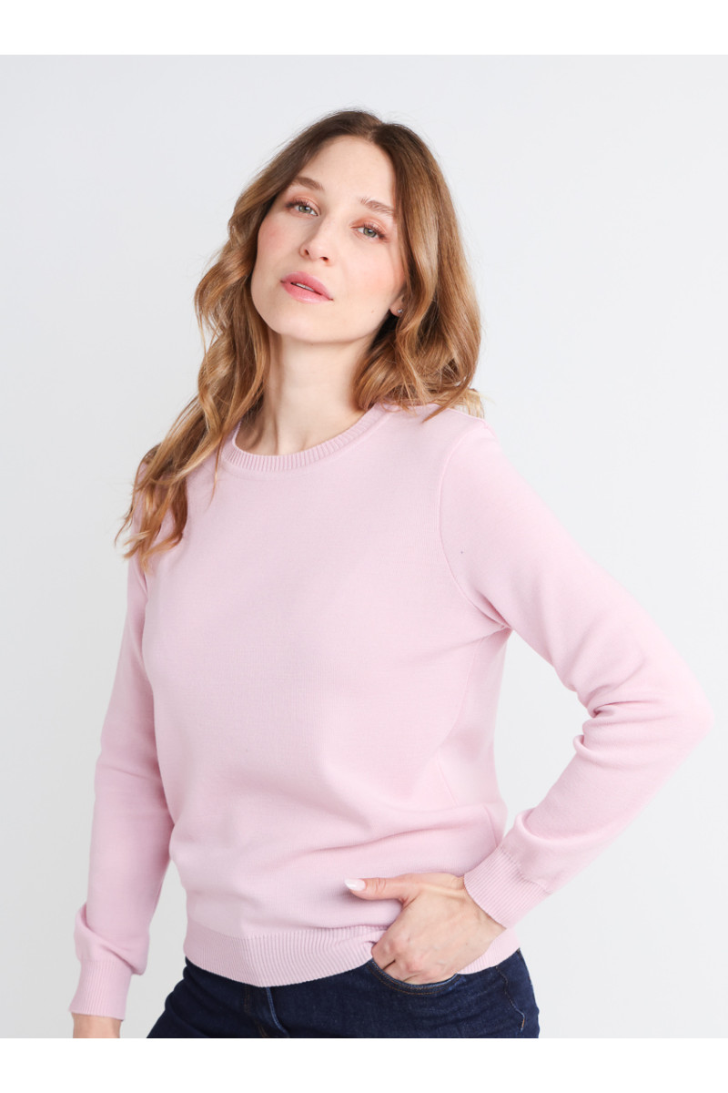Pull en laine col rond 25 B Solfin Fabriqué en France