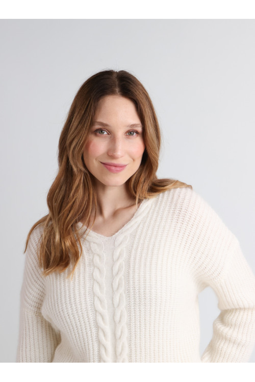 Pull maille perlée 4 B Solfin Fabriqué en France 2