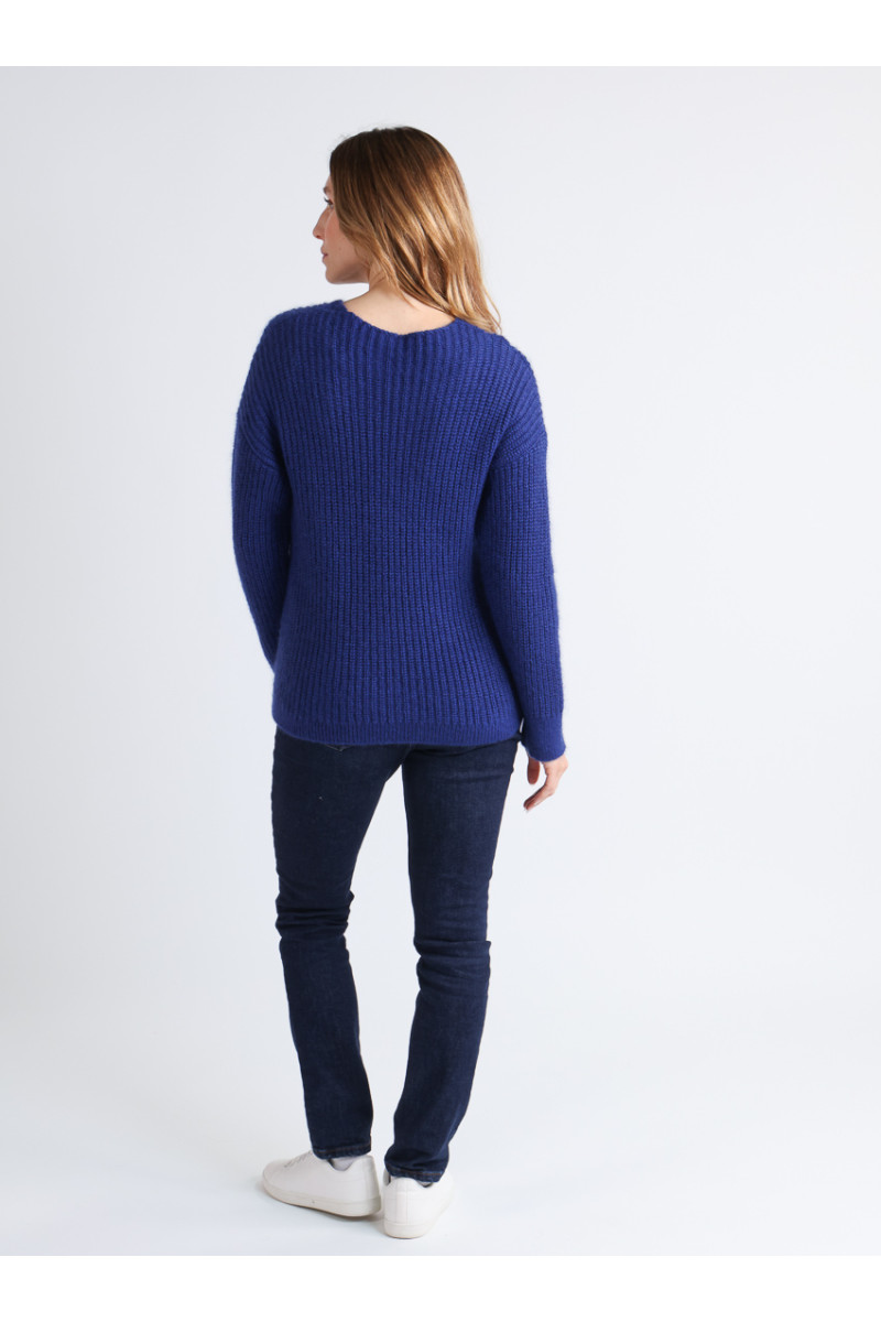 Pull maille perlée 11 B Solfin Fabriqué en France