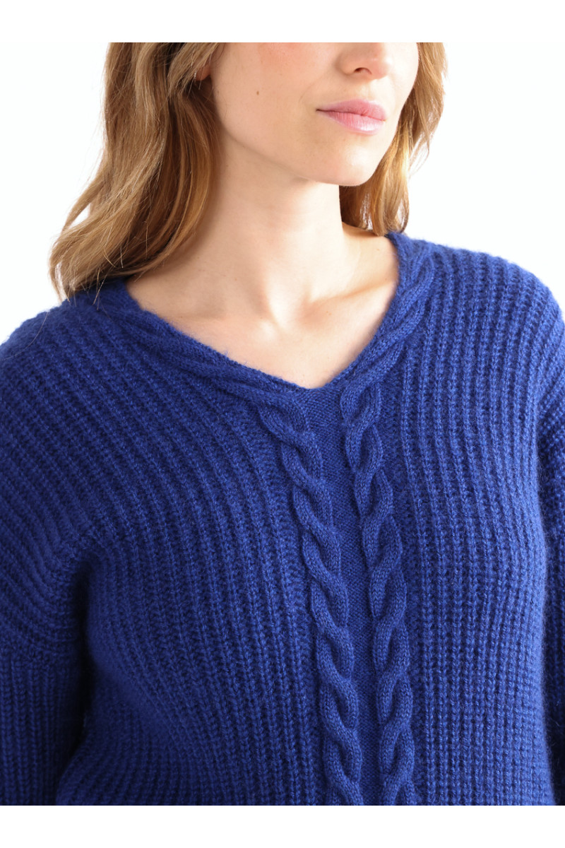 Pull maille perlée 10 B Solfin Fabriqué en France