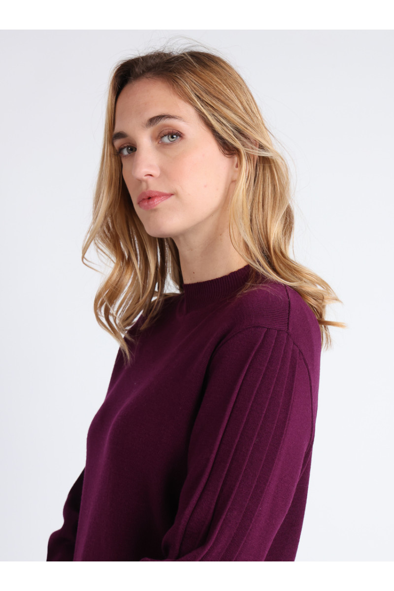Pull en laine manches fantaisies 6 B Solfin Fabriqué en France