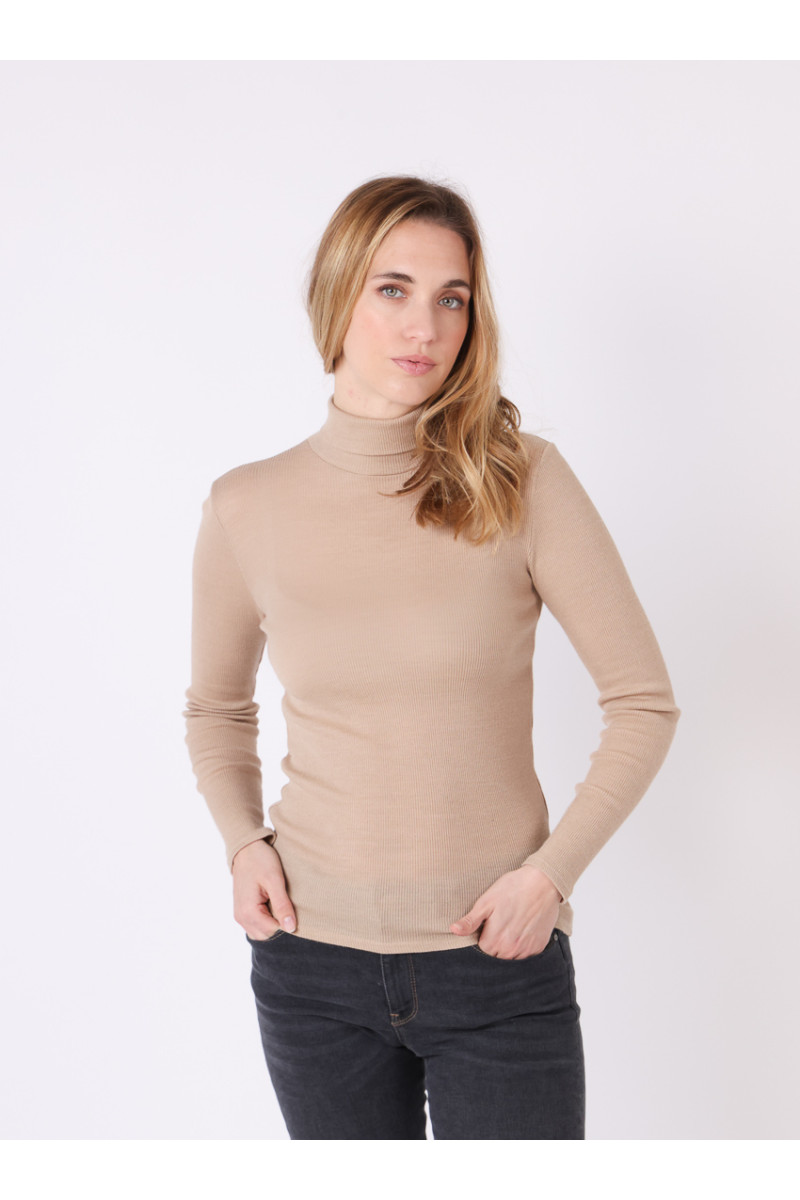 Pull chaussette col roulé 1 B Solfin Fabriqué en France