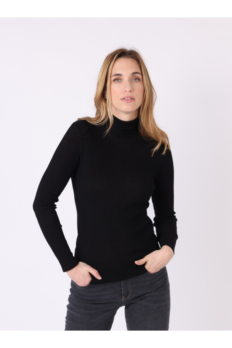 Pull chaussette col roulé 7 B Solfin Fabriqué en France