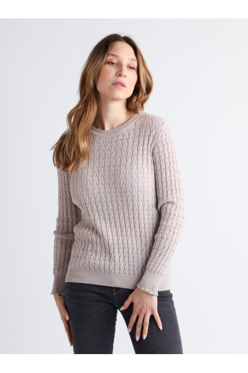 Pull maille fantaisie 6 B Solfin Fabriqué en France