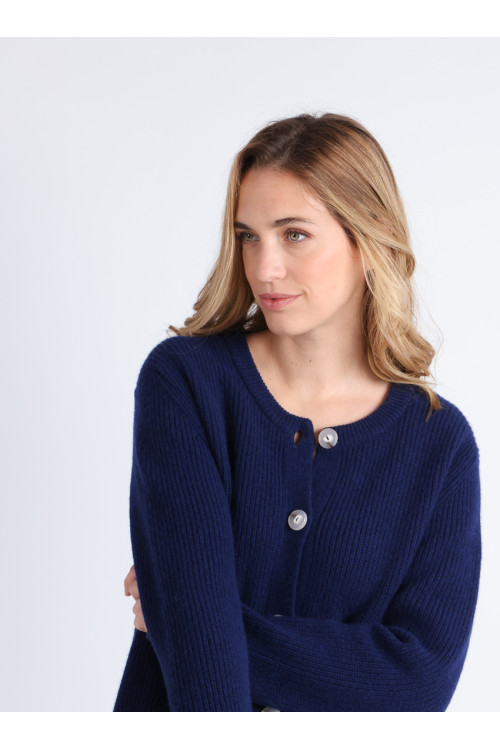 Cardigan en laine mérinos extrafine 1 B Solfin Fabriqué en France 2