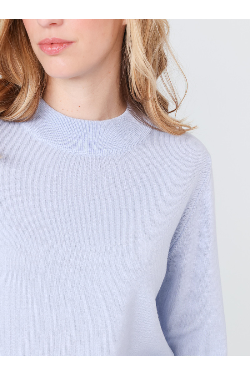 Pull col cheminée en laine 13 B Solfin Fabriqué en France
