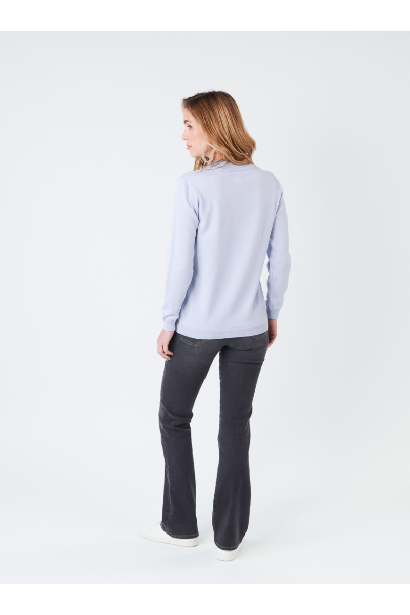 Pull col cheminée en laine 14 B Solfin Fabriqué en France