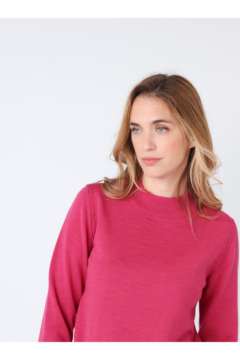 Pull col cheminée en laine 15 B Solfin Fabriqué en France
