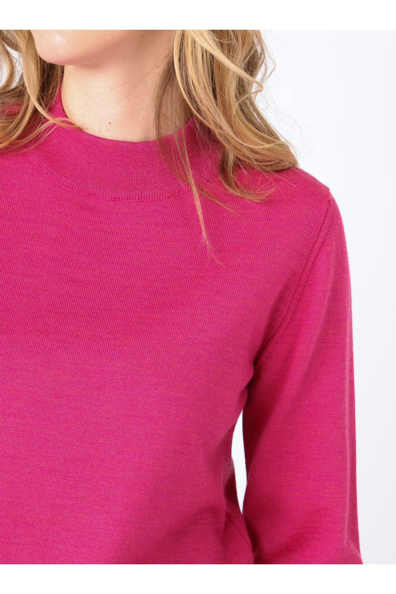 Pull col cheminée en laine 16 B Solfin Fabriqué en France