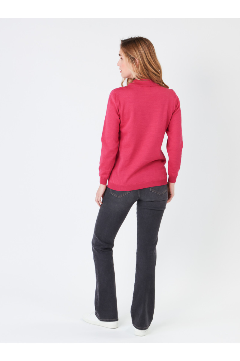 Pull col cheminée en laine 17 B Solfin Fabriqué en France