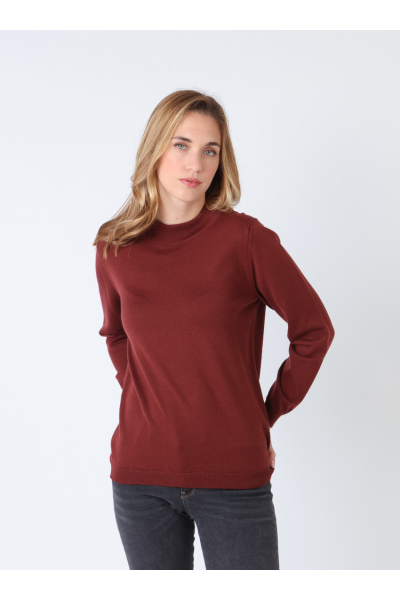 Pull col cheminée en laine 4 B Solfin Fabriqué en France
