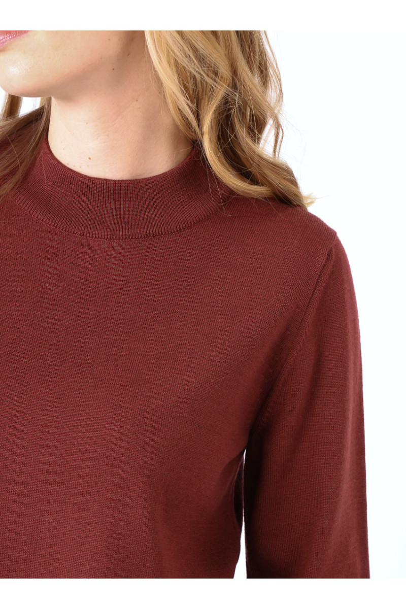 Pull col cheminée en laine 19 B Solfin Fabriqué en France