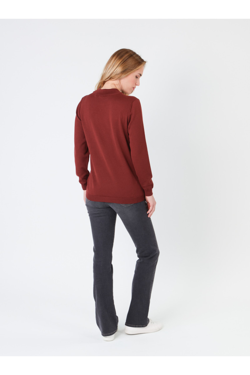 Pull col cheminée en laine 20 B Solfin Fabriqué en France