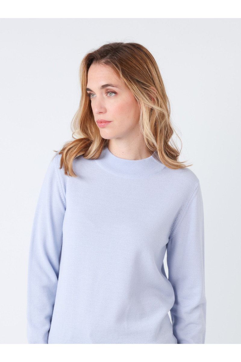 Pull col cheminée en laine 5 B Solfin Fabriqué en France