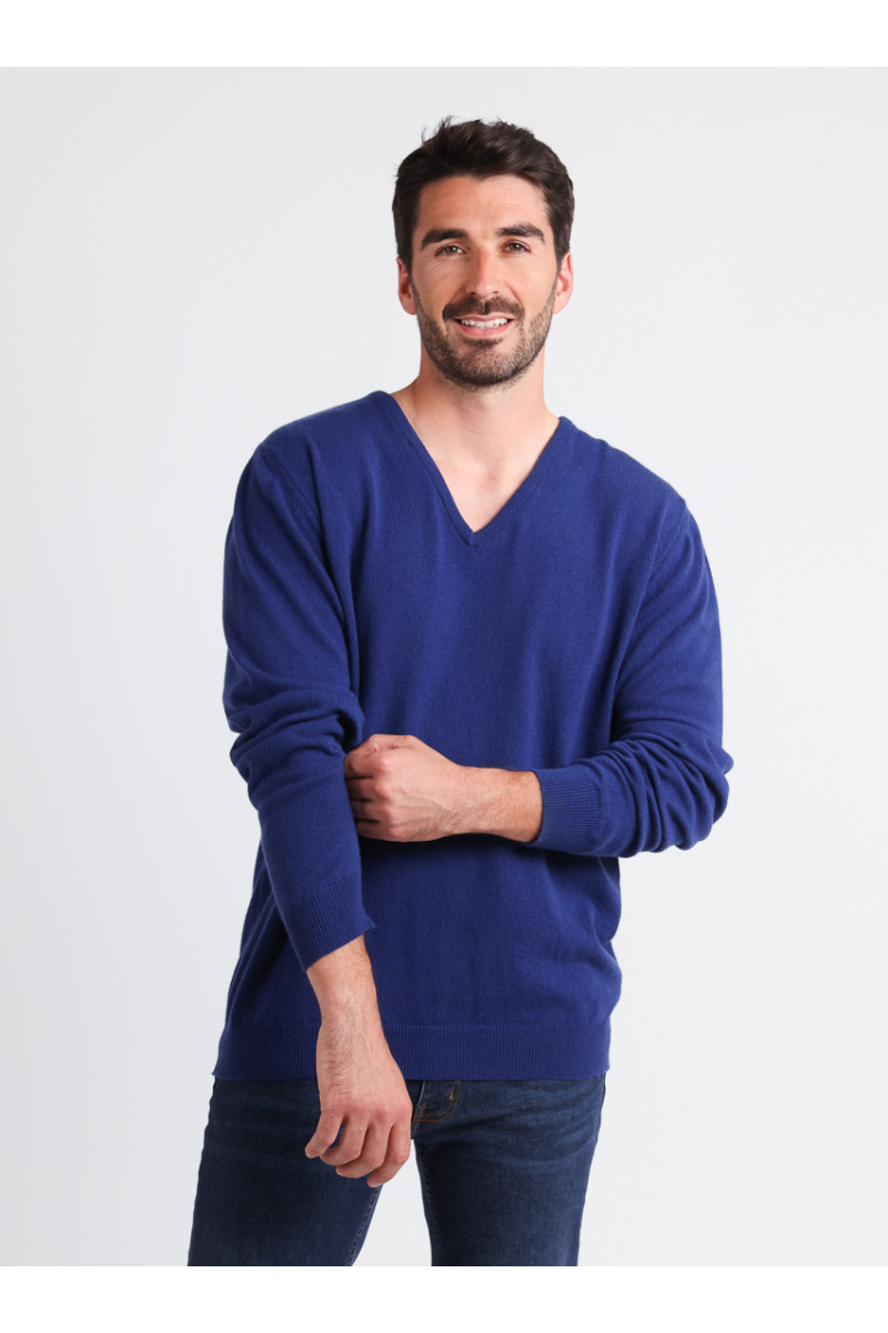 Pull V en laine 7 B Solfin Fabriqué en France