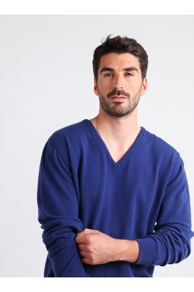 Pull V en laine 8 B Solfin Fabriqué en France