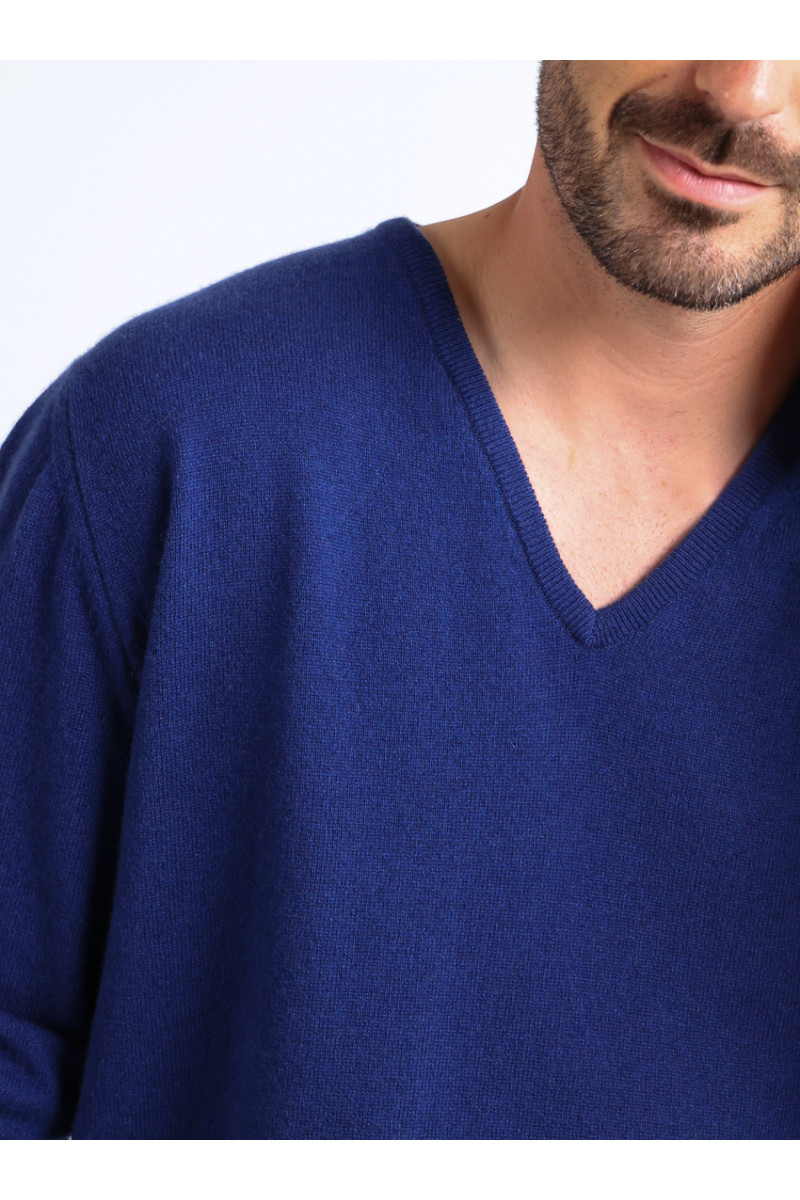 Pull V en laine 9 B Solfin Fabriqué en France